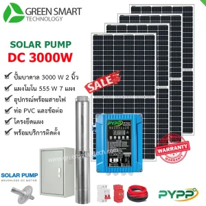 ชุดสูบน้ำบาดาลโซล่าเซลล์ DC PYPP 3000W