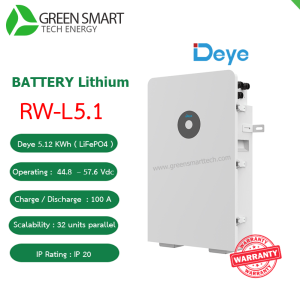 แบตเตอรี่โซล่าเซลล์ Battery Lithium  51.2V 314Ah  DEYE RW-F16
